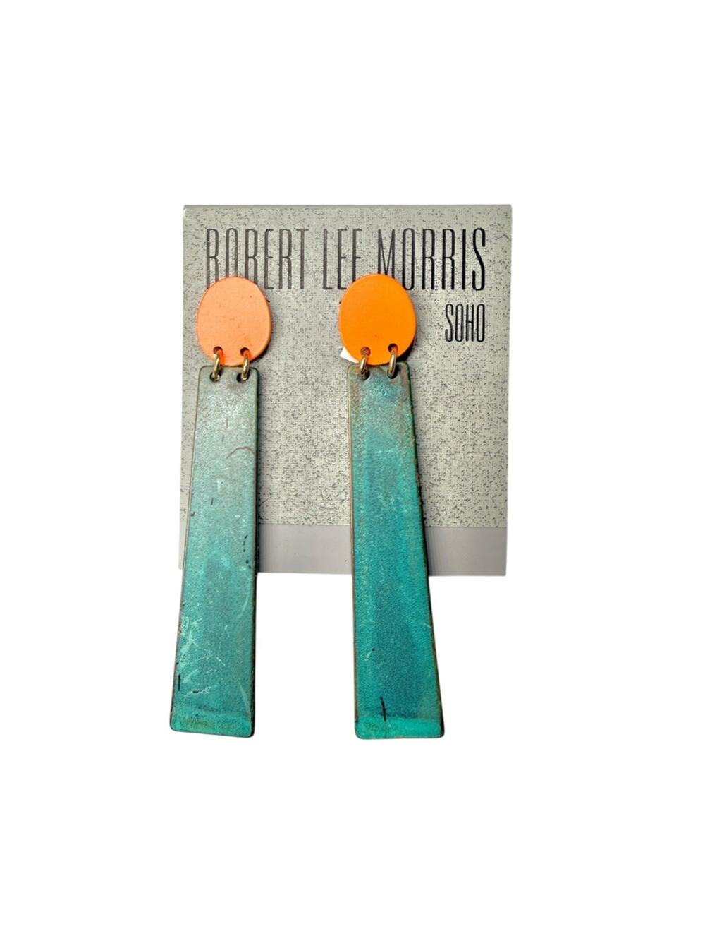 Robert Lee Morris Soho Modernist Statement Drop Earrings NWT